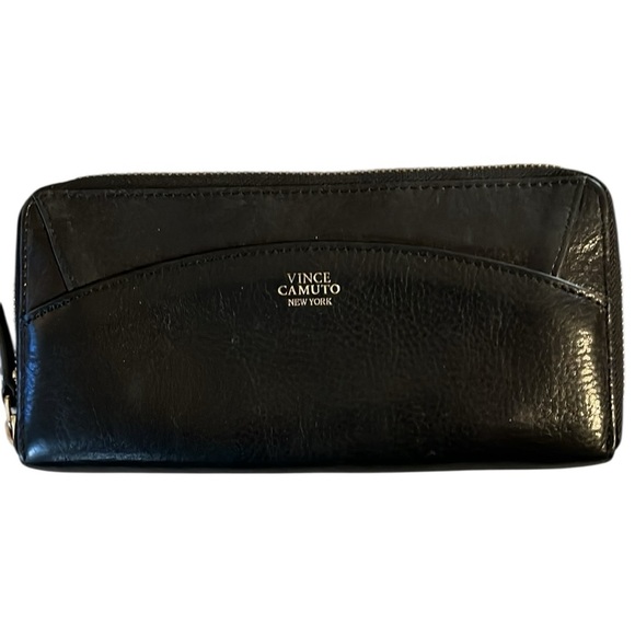 Vince Camuto Black Zip-Around Wallet - Picture 1 of 5